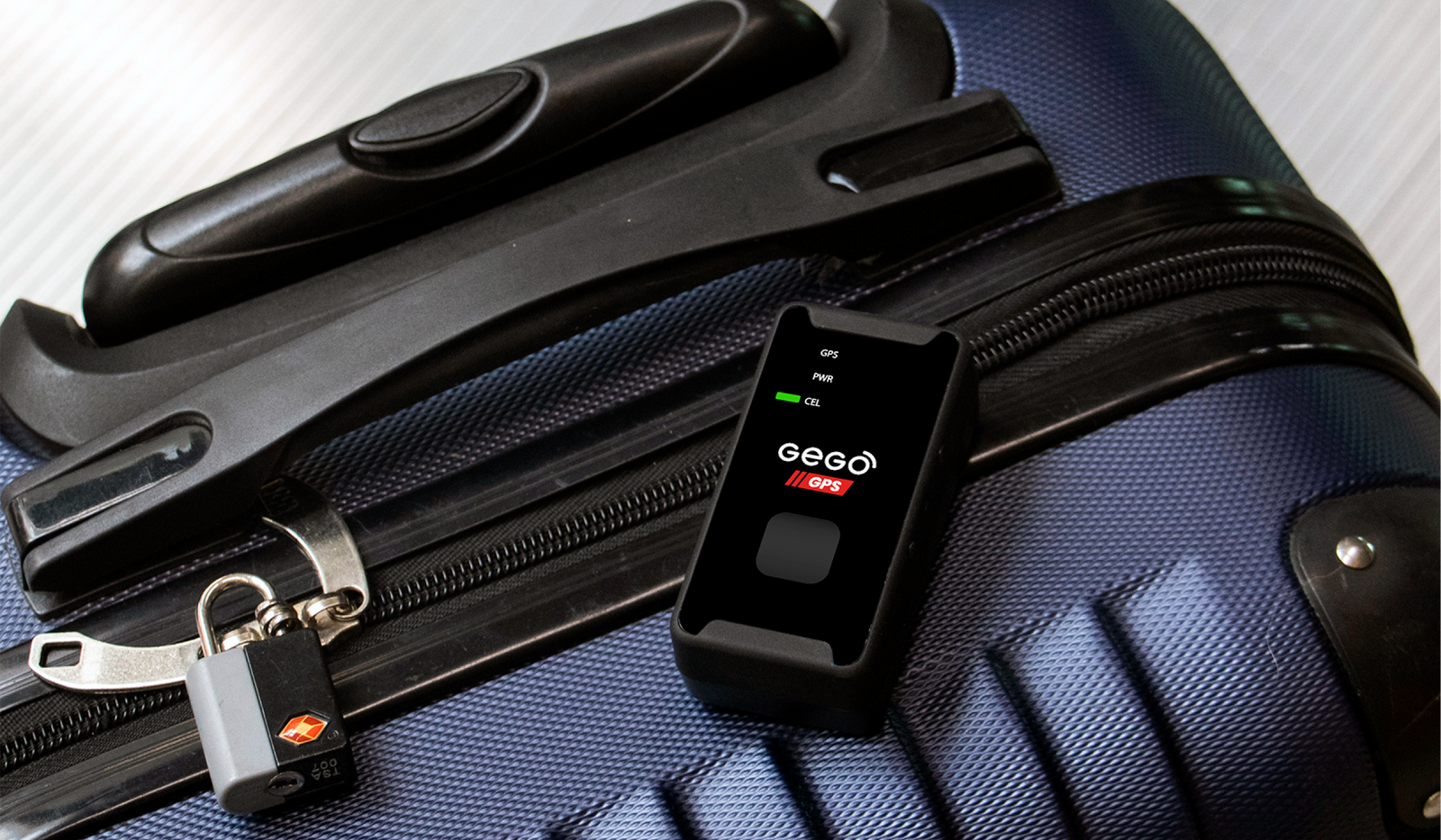 GEGO tracking device for lost luggage