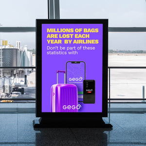 GEGO GPS Luggage Tracker (Airline Compliant) US and International,  Real-Time, 4G LTE GPS Tracking/Baggage Recovery Service (Incl. Mobile App)